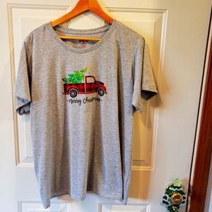 Christmas Tee Plus Size Truck With Tree